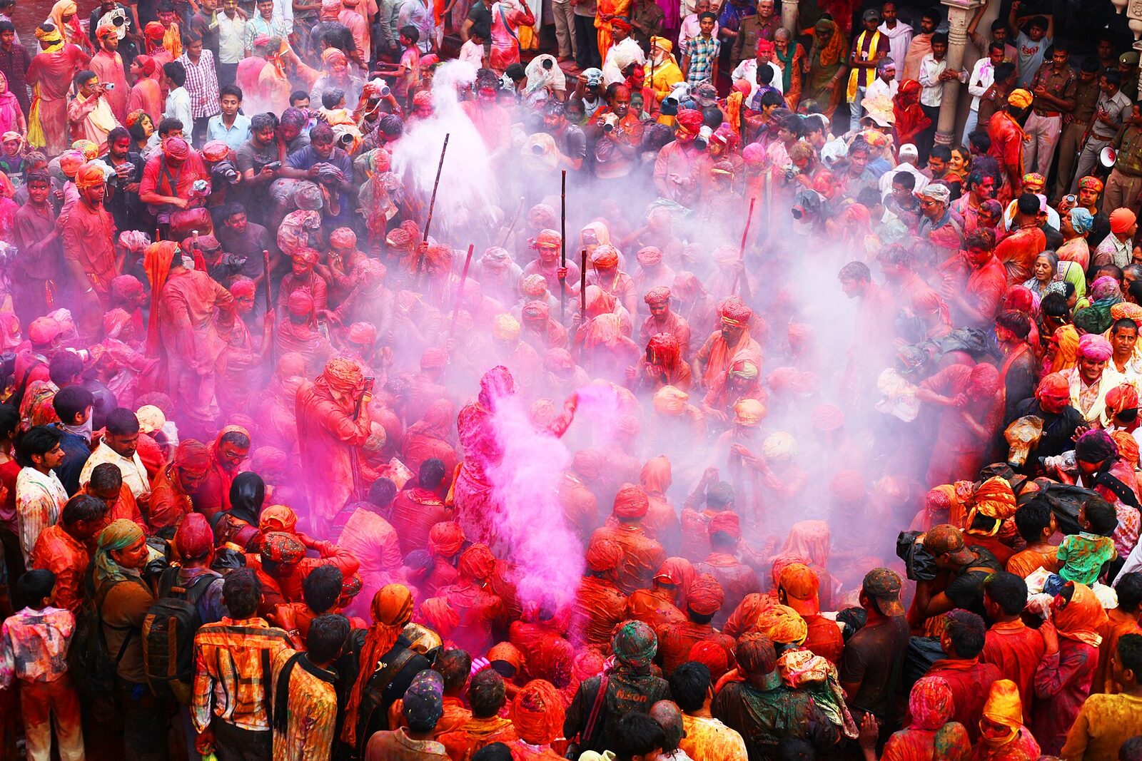 Holi colours in Barsana