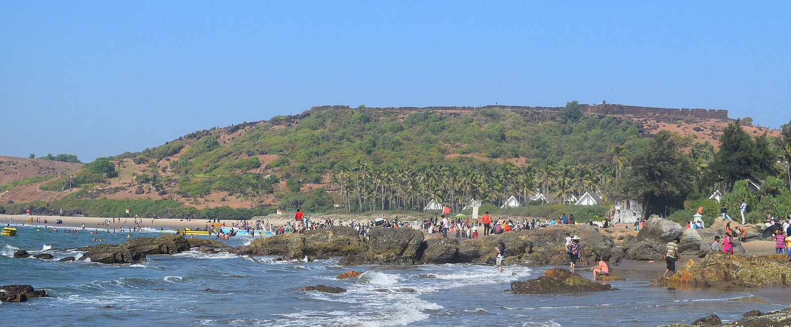 The sea below Chapora Fort
